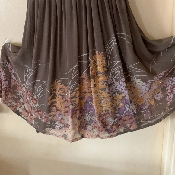 French Connection light brown silk skirt size 8 - Picture 3 of 10